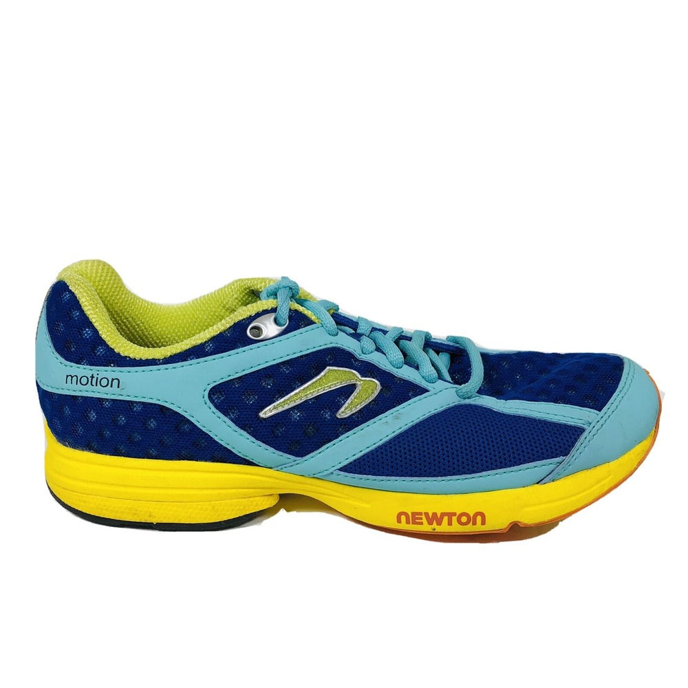 Newton Motion Running Shoes Womens Size 7.5 Blue Yellow 000413 Athletic Sneakers